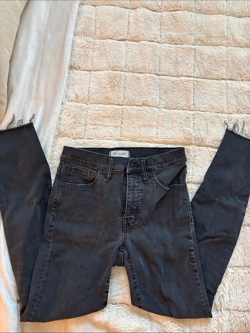 Madewell Washed Black High-Rise Skinny Jeans